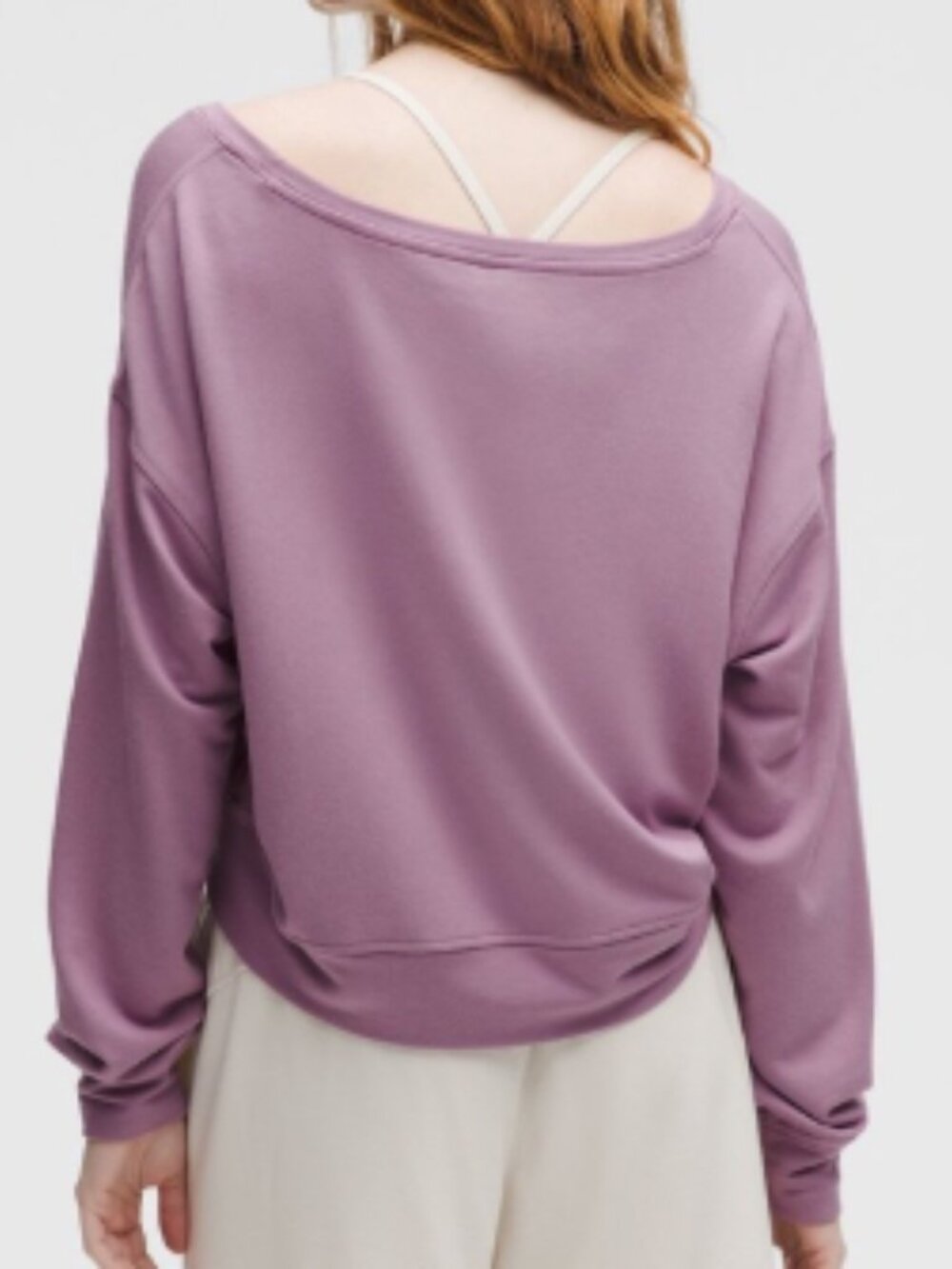 Lululemon Athletica BeCalm Scoop Neck Pullover in Pink Haze. Size XL - Picture 3 of 6